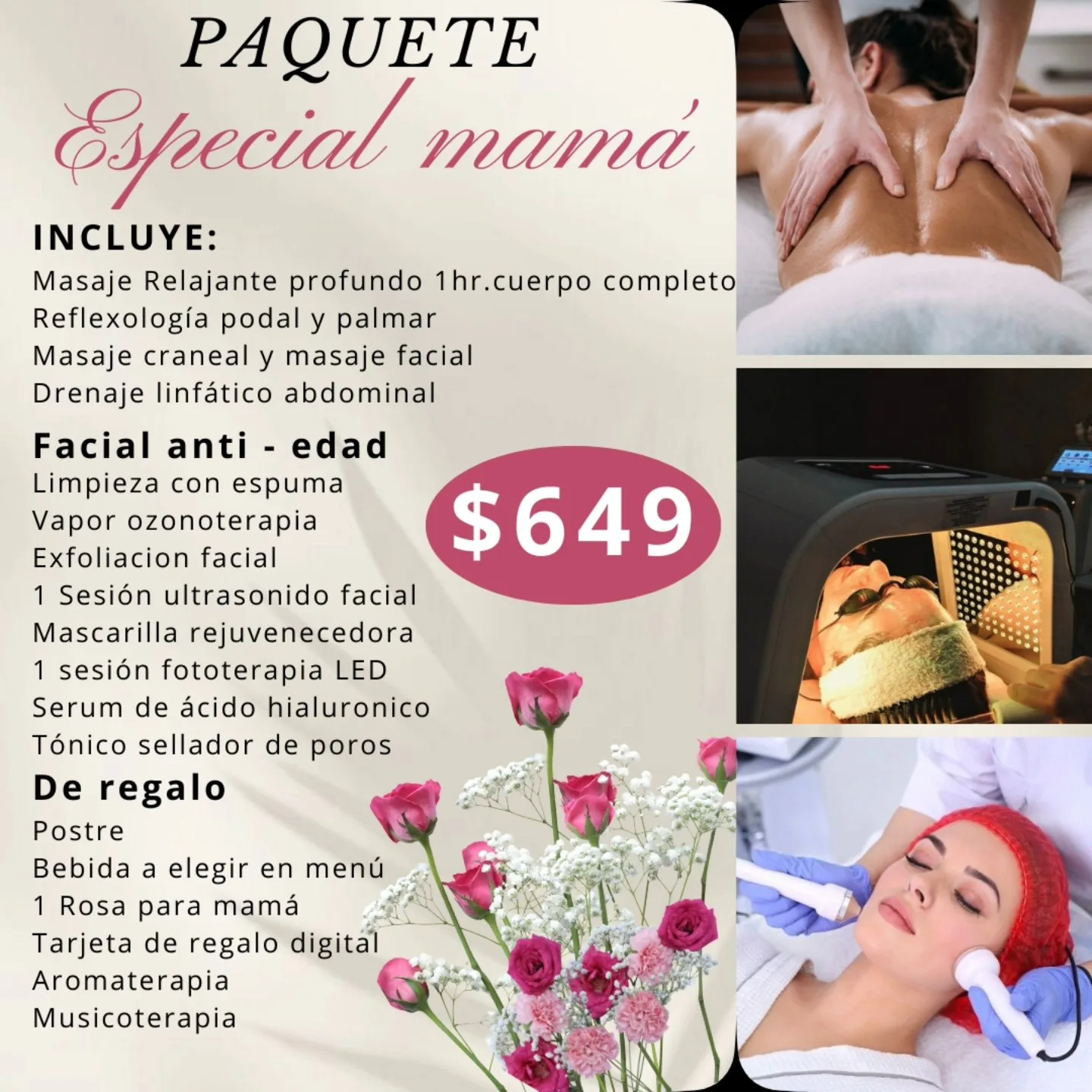 Paquete Especial Mamá de Saluté Spa